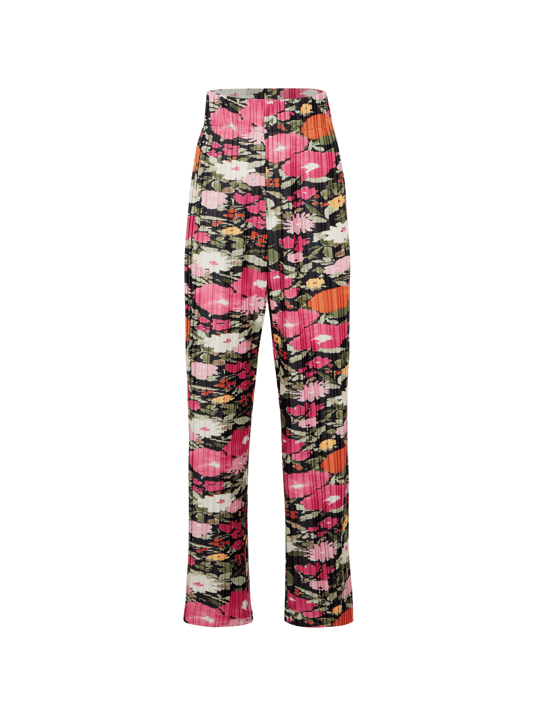 KEA - Pantalon ample taille haute plissé imprimé Immortelles Pantalon Fête Impériale