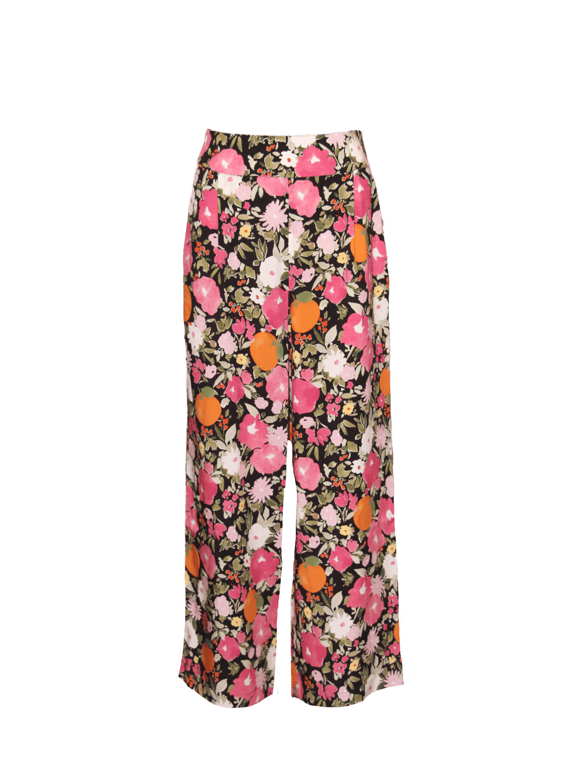 ULYSSE - Pantalon taille haute à plis en popeline de viscose imprimé Immortelles Pantalon Fête Impériale